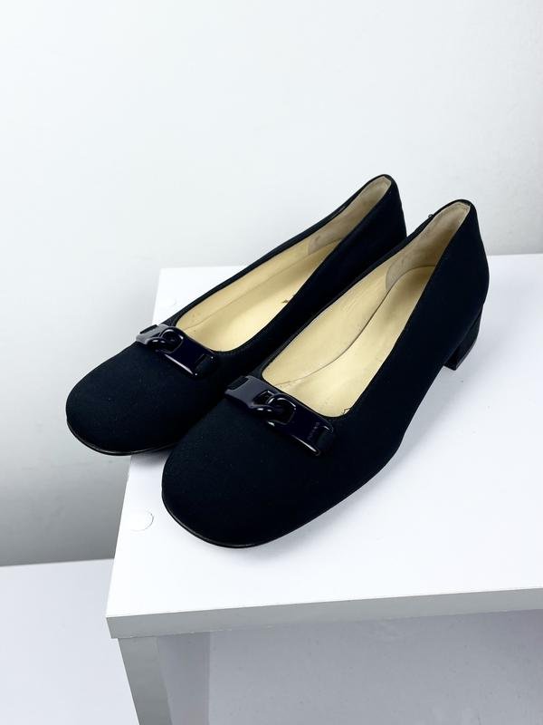 Damen Prada Absatzschuhe Schwarz Baumwolle 37.5