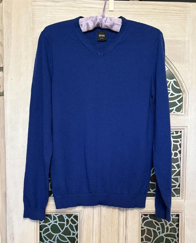 Donna Hugo Boss Maglione Blu Navy Lana M