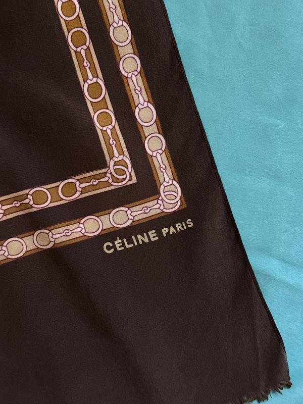 Женский Celine Шарф Коричневый Шелк