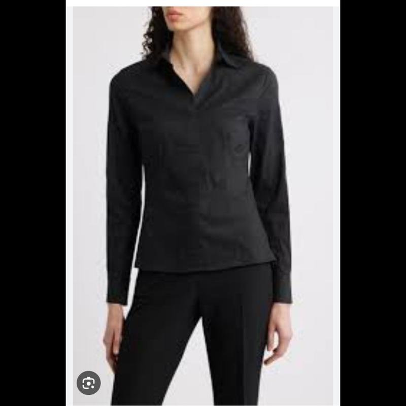 Donna Hugo Boss Camicia Nera Cotone L