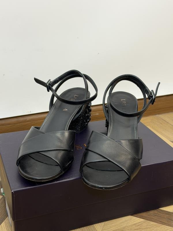 Damen Le Silla Absatzschuhe Schwarz Leder 38