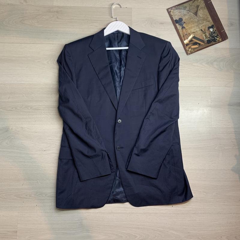 Herren Canali Sakko Marineblau Wolle L-XL
