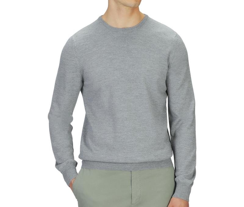 Homme Gran Sasso Pull Gris Laine L