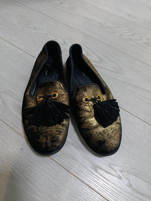 Herren Giuseppe Zanotti Absätze Gold Samt 40