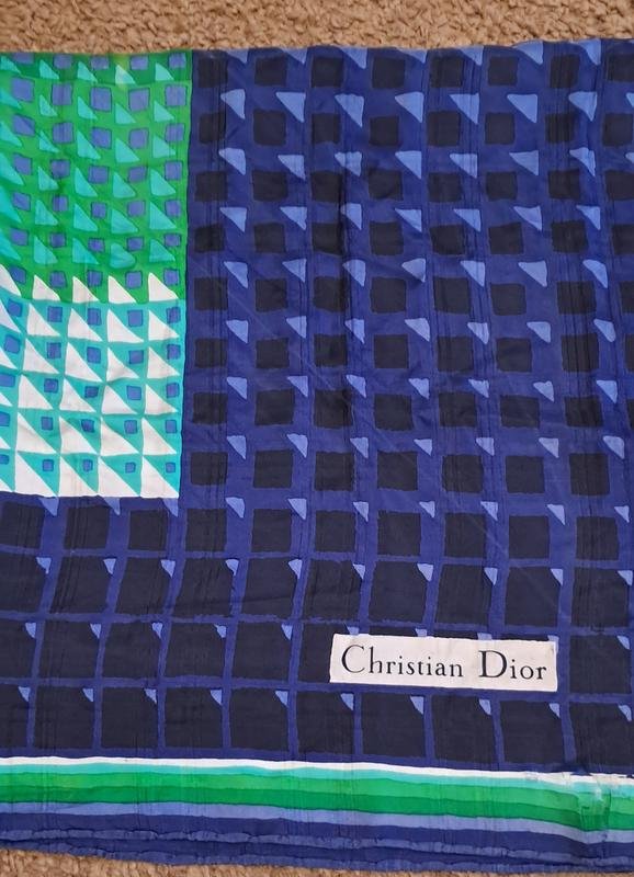 Christian Dior Sciarpa Verde Sete