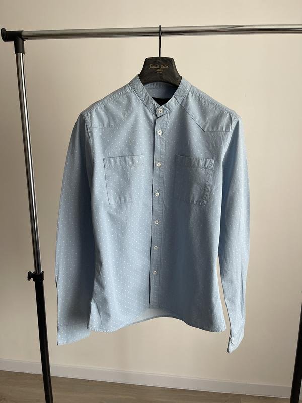 Uomo ASOS Camicia Blu Navy Cotone M