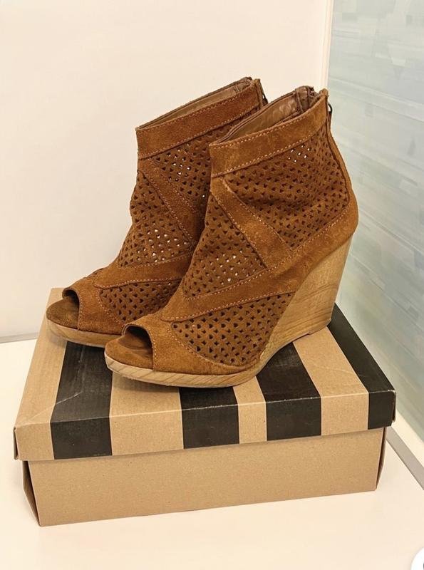 Femme Vero Cuoio Bottines Marron Suède 38