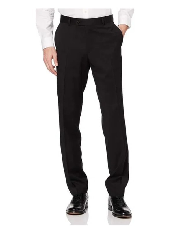 Uomo Carl Gross Pantaloni Neri Lana 2XL