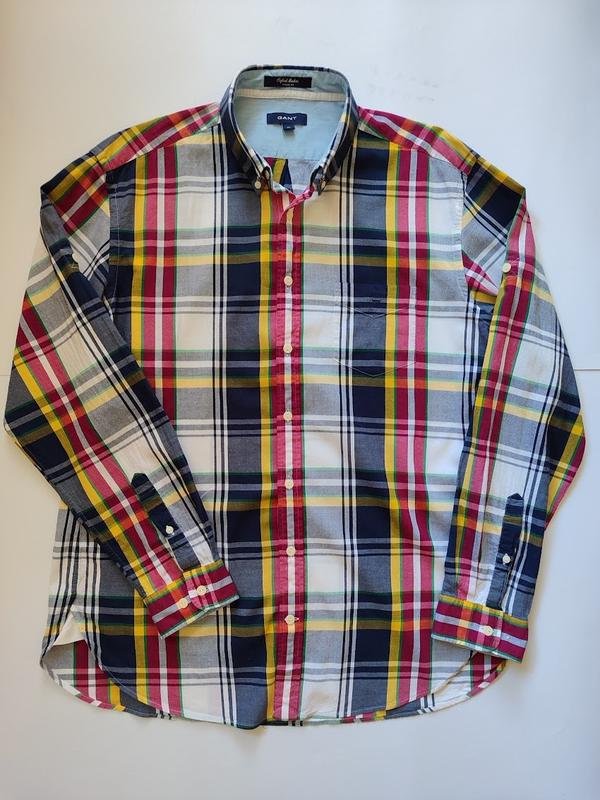 Homme Gant Chemise Multicolore Coton L-XL
