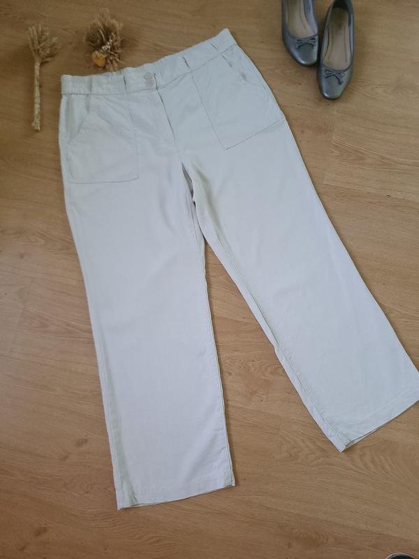 Femme Gerry Weber Pantalon Ivoire Coton 44