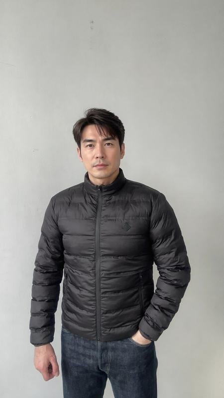 Men Hackett Jacket Black Lightweight Puffer M