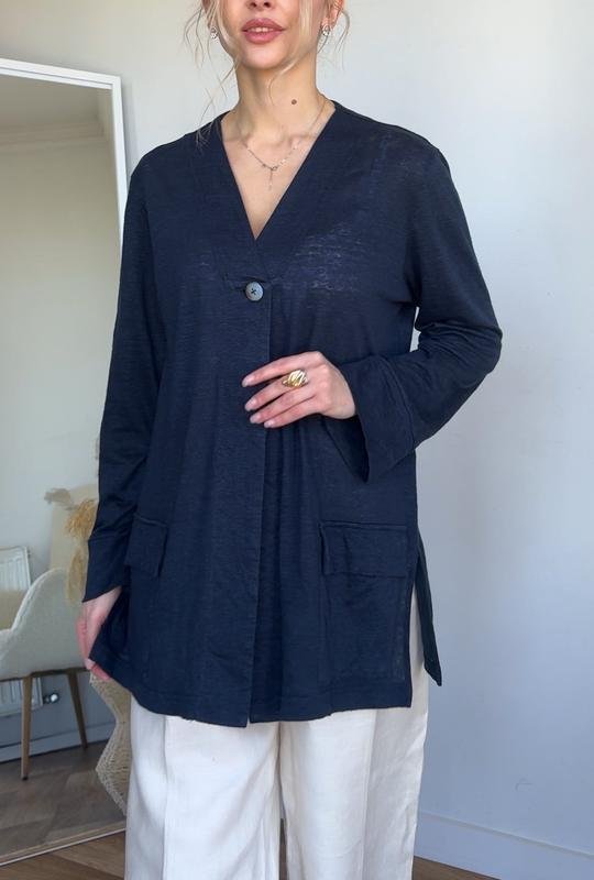 Femme Gran Sasso Pull Bleu Marine Lin 36