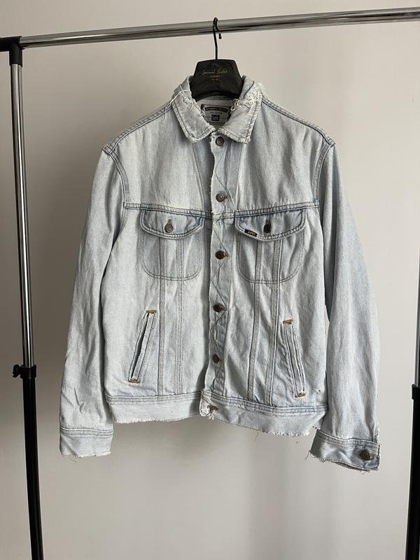 Uomo Lee Giacca Blu Navy Denim M