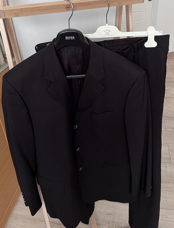 Herren Hugo Boss Anzug Schwarz XXL