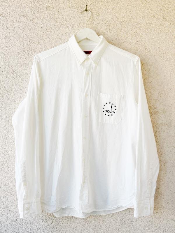 Herren Hugo Boss Hemd Weiß Baumwolle M