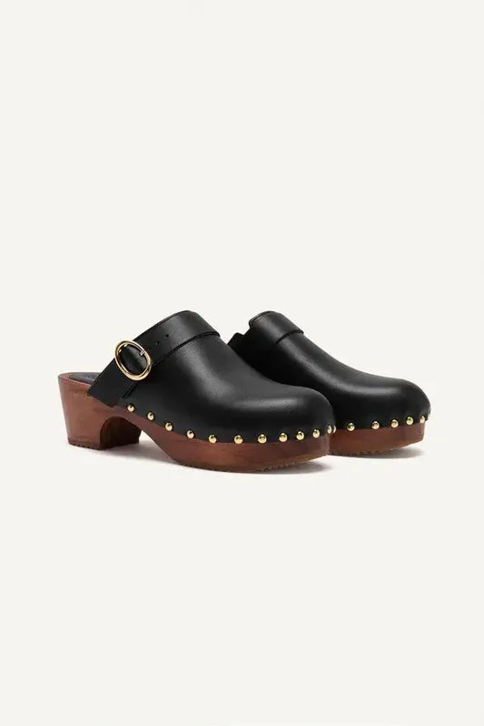 Donna Ba&sh Zoccoli Nero Pelle 38