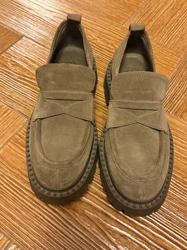 Femme Loafers Kaki Suède 38
