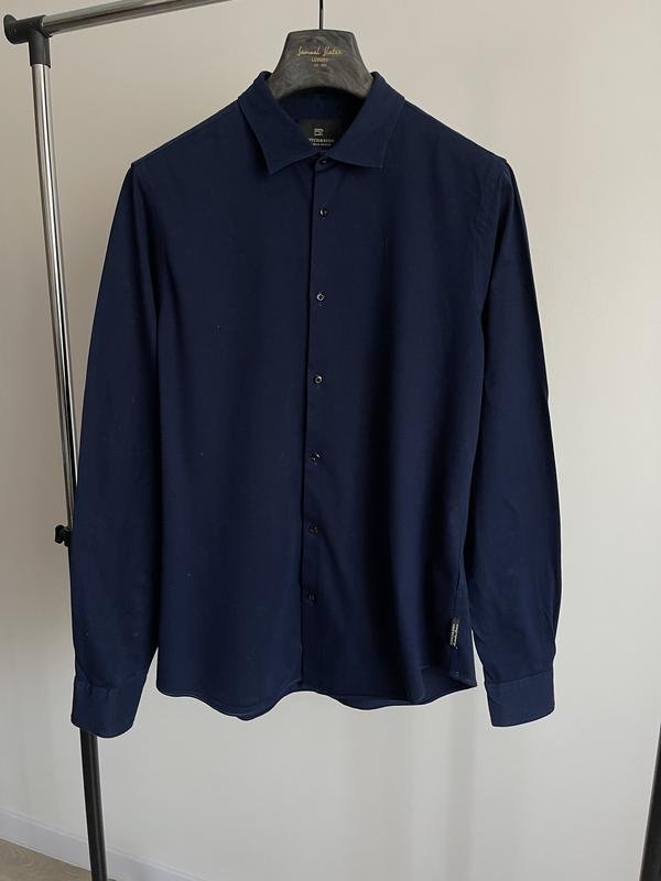 Herren Scotch&Soda Hemd Marineblau Baumwolle M