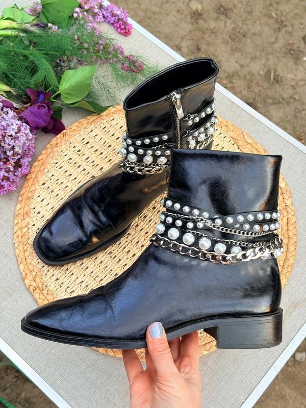Women ZARA Boots Black Artificial Leather 38