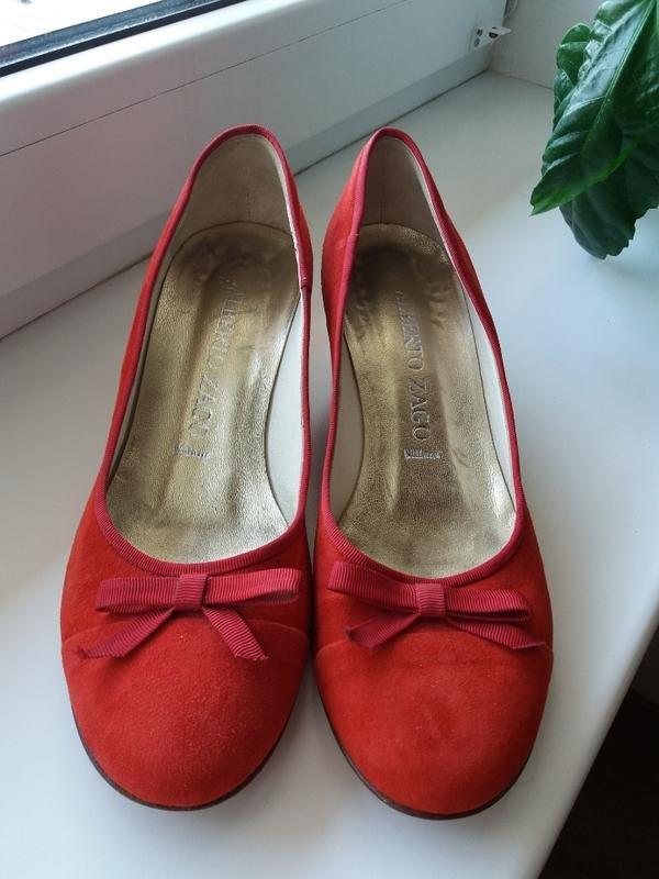 Donna Vero Cuoio Tacchi Rosso Camoscio 35.5