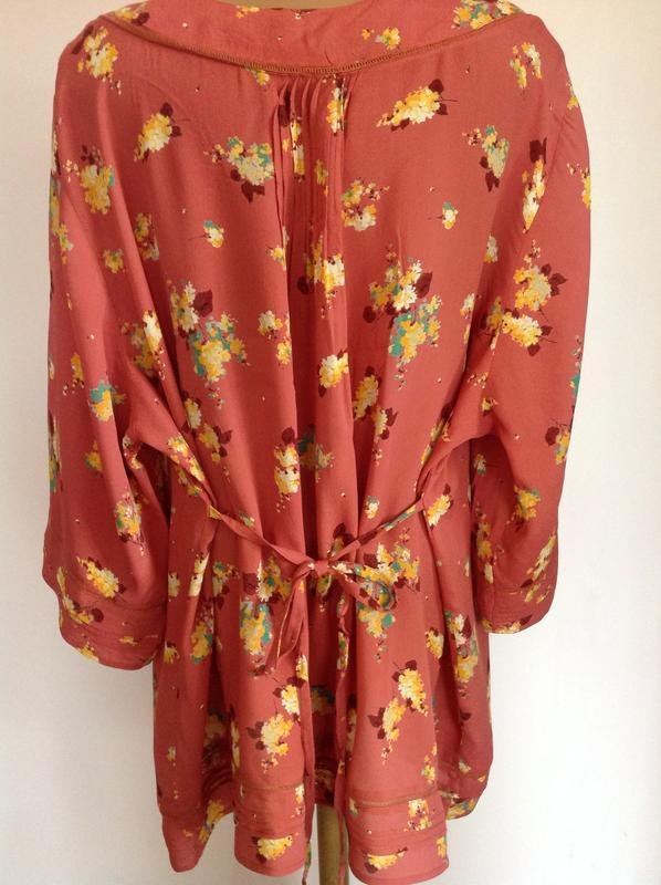 Damen Bluse Pfirsich Viskose 54 / 5XL / 62