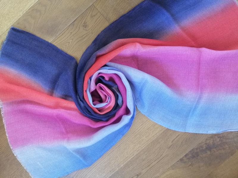 Femme Gant Écharpe Multicolore Lin Taille Unique
