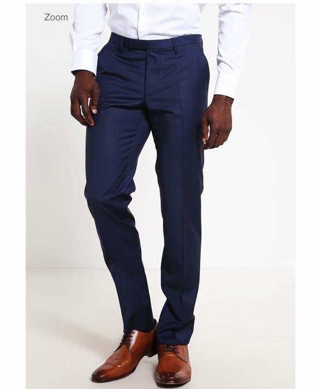 Мужской Німеччина Брюки Тёмно-синий Шерсть 30 / S