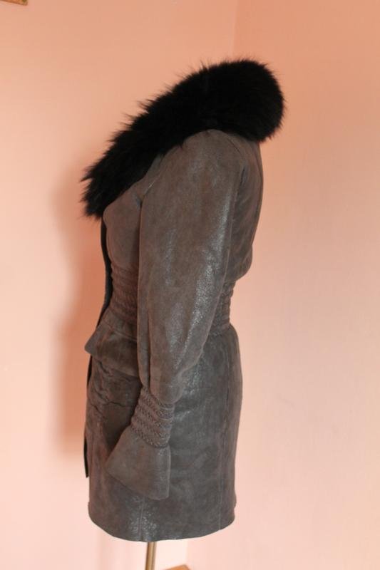 Donna Cappotto Grigio Pelle 38 / M / 46