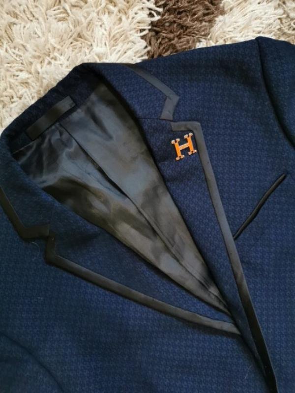 Men Hermes Blazer Navy Wool L