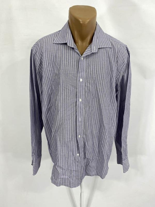 Homme Rochas Chemise Bleu Coton 42 / XL / 50