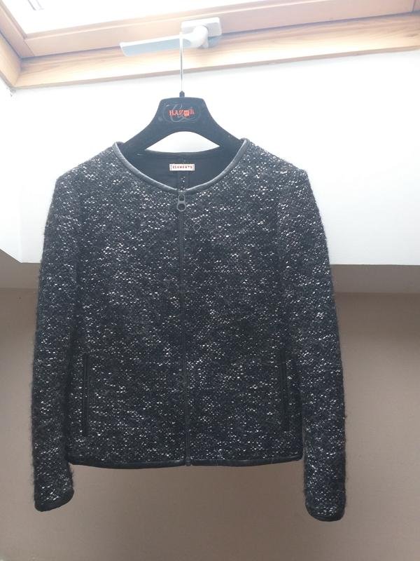 Women Elements Jacket Black Wool 36