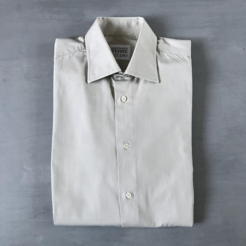Men Gianfranco Ferre Shirt Grey Cotton 40 /L / 48