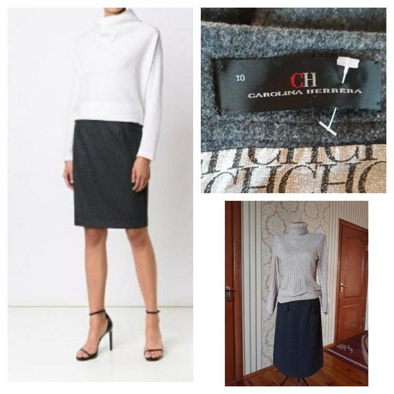 Женская Carolina Herrera Юбка Серый Вискоза 40