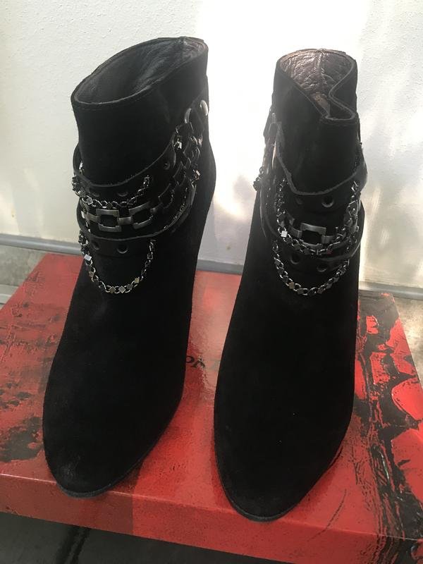 Women BOSS Orange Boots Black Suede 36.5