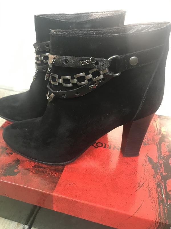 Women BOSS Orange Boots Black Suede 36.5