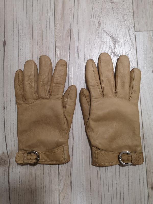 Damen Coccinelle Handschuhe Beige Leder Andere