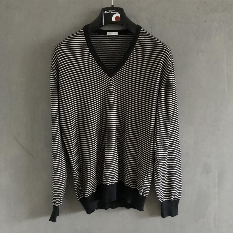 Men Ballantyne Sweater White Cotton 40 /L / 48