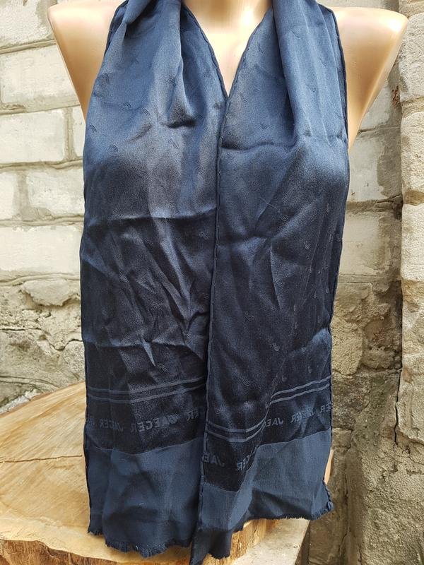 Homme Jaeger Écharpe Bleu Marine Taille Unique