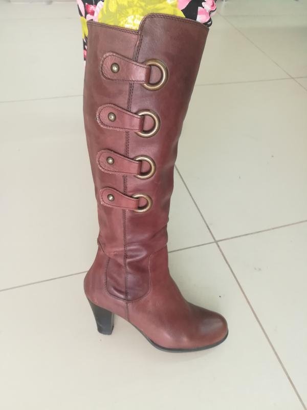 Женские Nine West Сапоги Коричневый Кожа 36