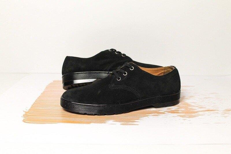 Uomo Dr. Martens Scarpe Nere Camoscio 43