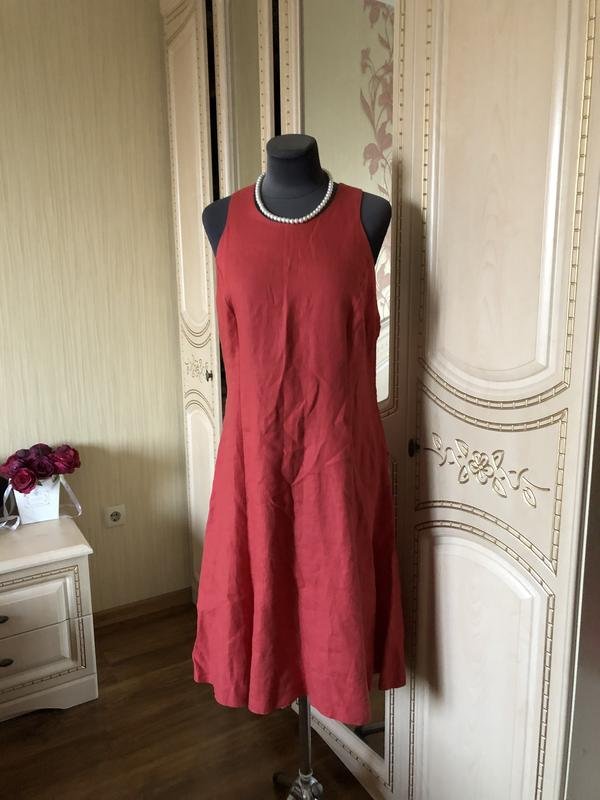 Женское Marni Платье Розовое Лен 38 / M / 46