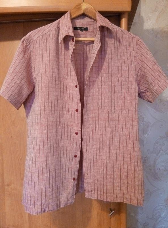 Herren Jaeger Polo Rot Leinen 38 / M / 46