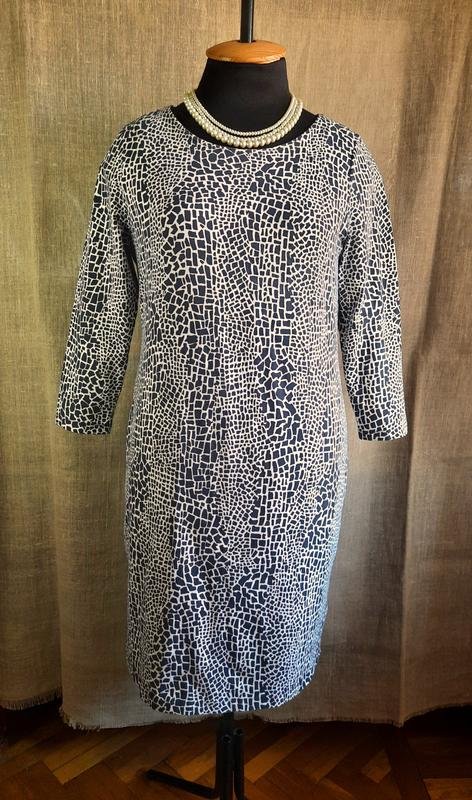Damen Jaeger Kleid Schwarz Baumwolle 40 / L / 48