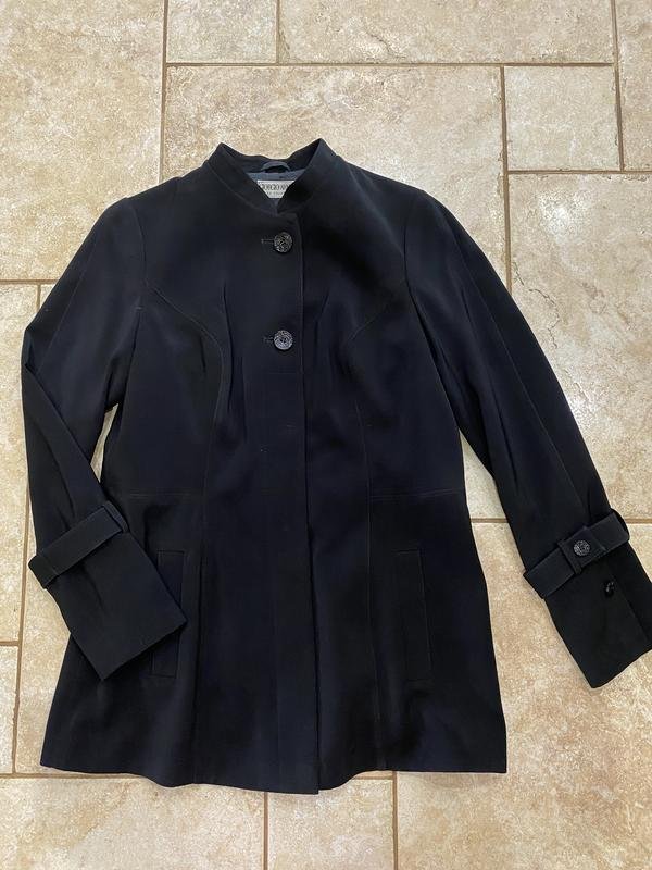 Женский Giorgio Armani Пиджак Чёрный Шелк 38 / M /