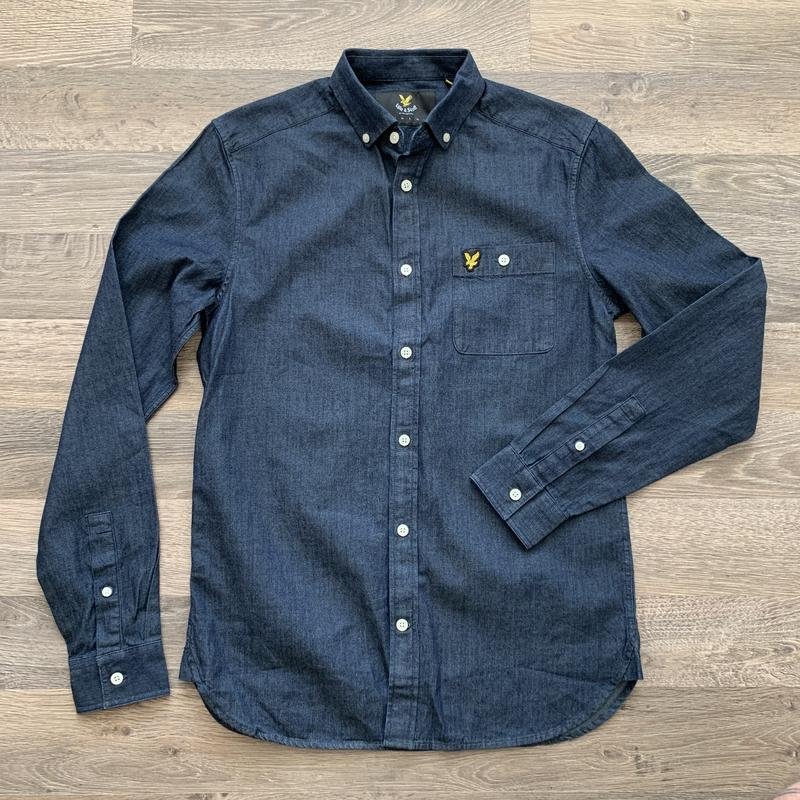 Herren Lyle & Scott Hemd Marineblau 34 / XS / 42