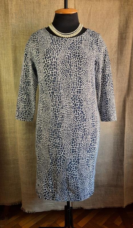 Damen Jaeger Kleid Schwarz Baumwolle 42 / XL / 50
