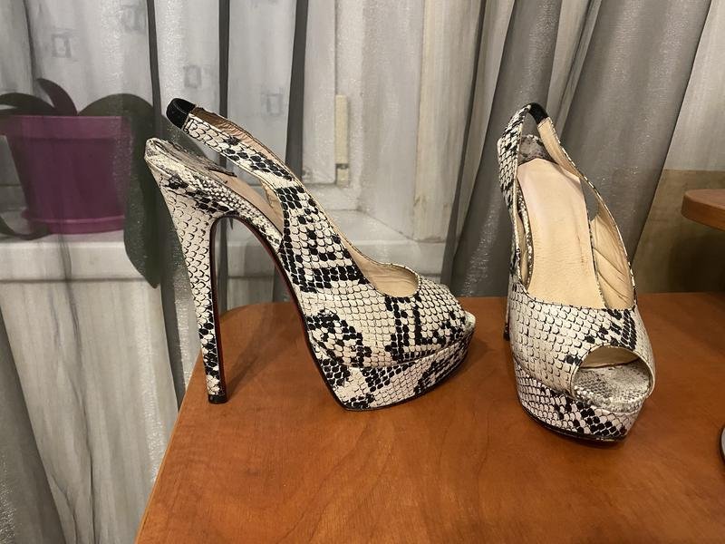 Donna Christian Louboutin Tacchi Bianchi Pelle 37