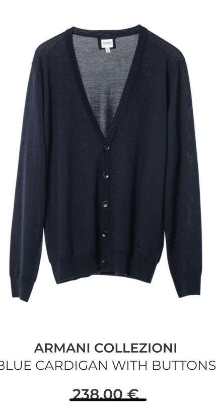 Homme Emporio Armani Pull Bleu Marine Laine 46 /