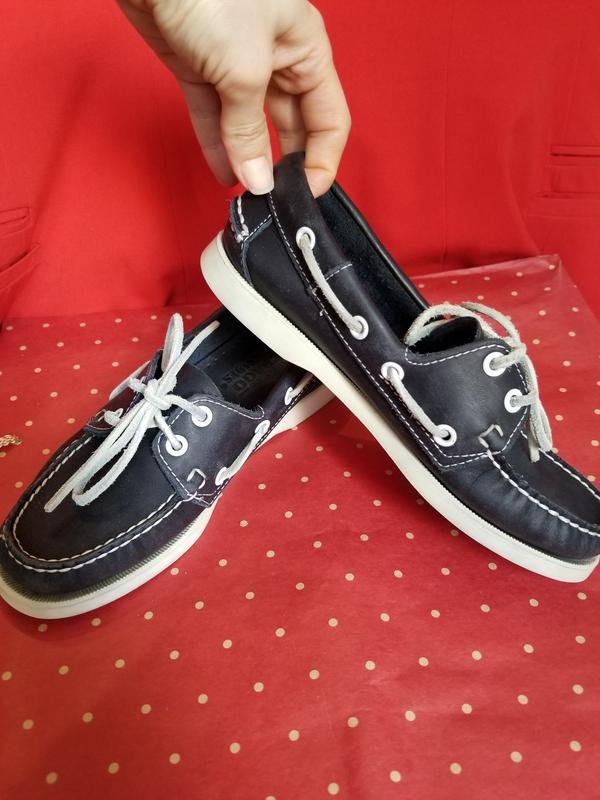 Damen Sebago Absätze Marineblau Leder 35