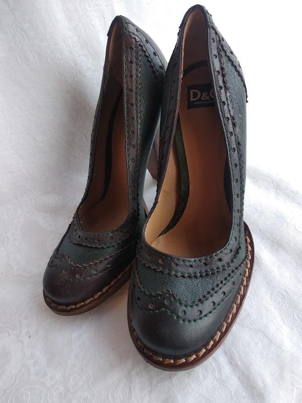 Women Dolce & Gabbana Heels Green Leather 35
